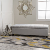 Tufted Fabric Storage Ottoman Bench - NH234992