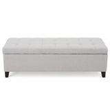 Tufted Fabric Storage Ottoman Bench - NH234992