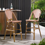 Outdoor Aluminum French Barstools, Set of 2 - NH644413