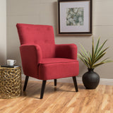 Mid-Century Modern Button-Tufted High-Back Upholstered Accent Chair - NH805992