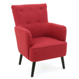 Mid-Century Modern Button-Tufted High-Back Upholstered Accent Chair - NH805992