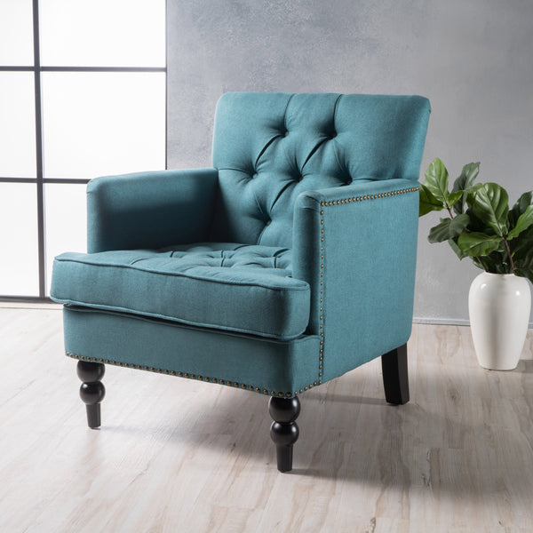 Tufted Back Fabric Club Chair - NH560003