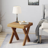 Farmhouse Acacia Wood Side Table - NH424403