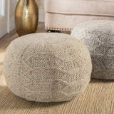 Handcrafted Boho Fabric Pouf - NH996992