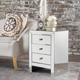 Mirror Finished 3 Drawer Accent Table - NH947103