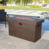 Outdoor Rectangular Gas Burning Fire Pit - 50000 BTU - NH422303