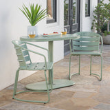 Outdoor 3 Piece Crackle Finished Iron Bistro Set - NH953303