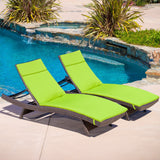 Outdoor Adjustable Chaise Lounge Chairs w/ Cushions (set of 2) - NH339592