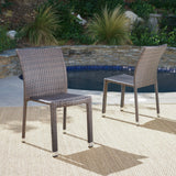 Outdoor Wicker Armless Stack Chairs With Aluminum Frame - NH132103