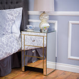 Mirrored 3 Drawer Side Table - NH312892