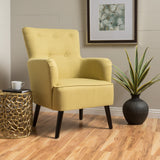 Mid-Century Modern Button-Tufted High-Back Upholstered Accent Chair - NH805992