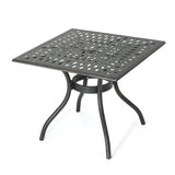 Outdoor Patina Copper Cast Aluminum Square Dining Table - NH376003