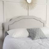 Light Grey Fabric Queen/ Full Headboard - NH584892