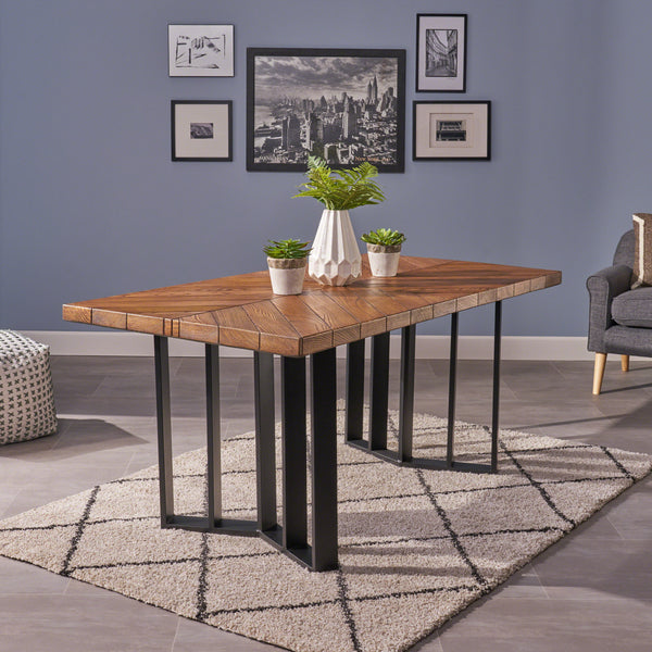 Rosa Indoor Farmhouse Light Weight Concrete Dining Table - NH721403