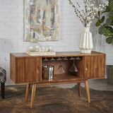 Mid Century Modern Wine Rack Bar Cabinet - NH317203