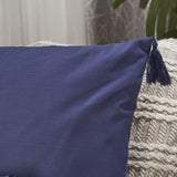 Fabric Tassel Square and Rectangular Throw Pillow - Set of 4 - NH641303