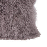 Shaggy Light Purple Lamb Fur Square Pillow - NH380303