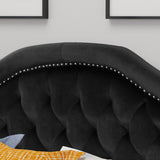 New Velvet Studded Seam Tufted Queen/Full Headboard - NH585303