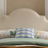 Studded Border Fabric Queen/Full Headboard - NH419892