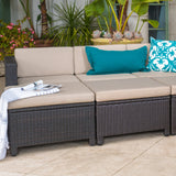 Outdoor Wicker Daybed Set w/ Water Resistant Cushions - NH474003