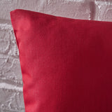 Indoor Red Water Resistant Square Throw Pillow - NH309203