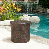 Outdoor 3 Piece Multi-brown Wicker Stacking Chair Chat Set - NH749003