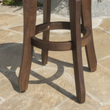 Outdoor 5 Piece Dark Brown Finished Acacia Wood Bar Set - NH920103