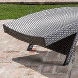 Outdoor Patio Wicker Lounge with Cover - NH948003