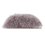 Shaggy Light Purple Lamb Fur Square Pillow - NH380303