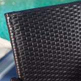 Outdoor 3 Piece Square Multi-brown Wicker Bar Set - NH744203