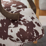 Milk Cow Patterned Velvet Ottoman - NH061203