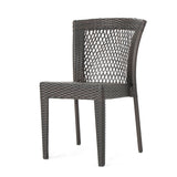 Outdoor 3 Piece Multi-brown Wicker Stacking Chair Chat Set - NH159003