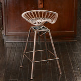 Industrial Metal Design Tractor Seat Adjustable Bar Stool (Black Brushed Copper) - NH942532