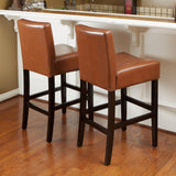 Modern 26-Inch Leather Counter Stool (Set of 2) - NH225732