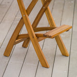 Outdoor 30-Inch Foldable Acacia Wood Bar Stool - NH595732