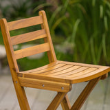 Outdoor 30-Inch Foldable Acacia Wood Bar Stool - NH595732