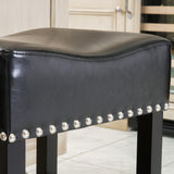 Backless Leather Counter and Bar Stool, Set of 2 - NH635832