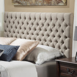 Queen/Full Sandy Beige Fabric Headboard - NH888832