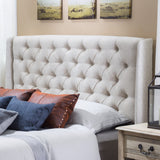 Wingback Queen/Full Tufted Fabric Headboard - NH219832