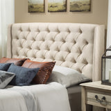 Wingback Queen/Full Tufted Fabric Headboard - NH219832