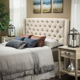 Wingback Queen/Full Tufted Fabric Headboard - NH219832