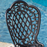 Traditional Outdoor 3-Piece Bronze Cast Aluminum Bistro Set - NH182932