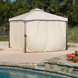 Outdoor Curtains With Mosquito Netting 10 x 10 Foot Gazebo - NH039492