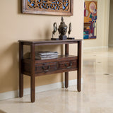 Brown Mahogany Wood Accent Table - NH881592