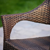 Outdoor 3pc Multibrown Wicker Bistro Set - NH496592