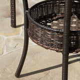 Outdoor 3pc Multibrown Wicker Bistro Set - NH496592