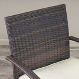 Outdoor 3pc Multibrown Wicker Bistro Set - NH558592