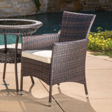 Outdoor Multibrown Wicker 3pc Bistro Set - NH068592