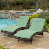 Outdoor Adjustable Chaise Lounge Chairs w/ Cushions (set of 2) - NH339592