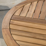 Outdoor Round Wood Side Table - NH775692